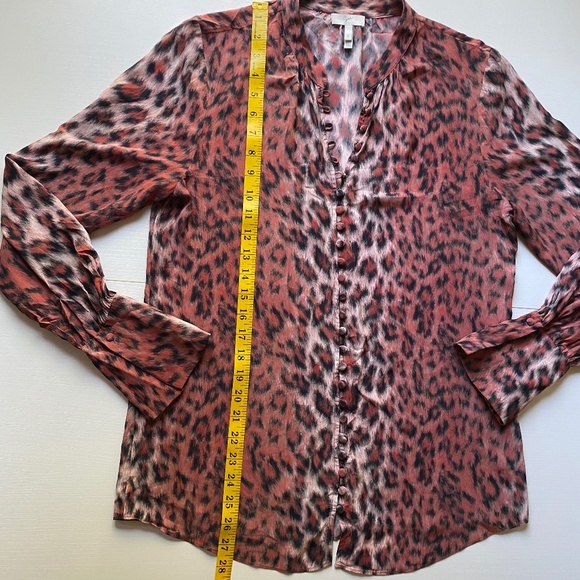 JOIE Tariana Leopard Button-Down Blouse Size Small - Picture 12 of 14